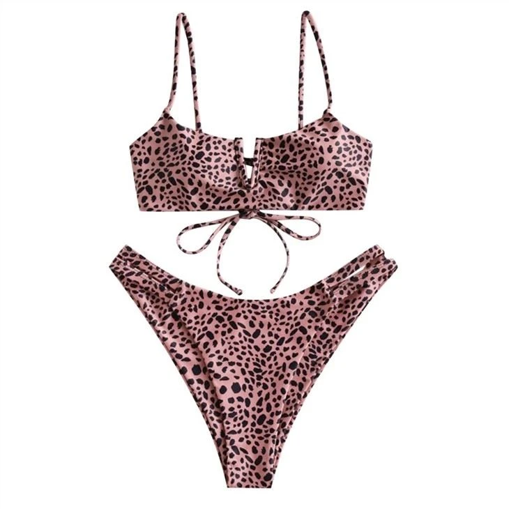 Women Leopard Print Fashion Sexy Swimsuit