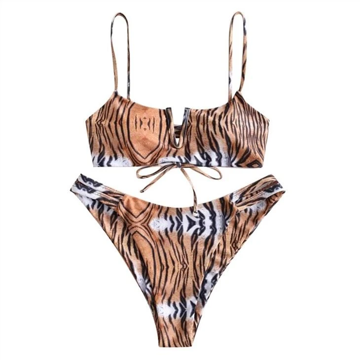 Women Leopard Print Fashion Sexy Swimsuit